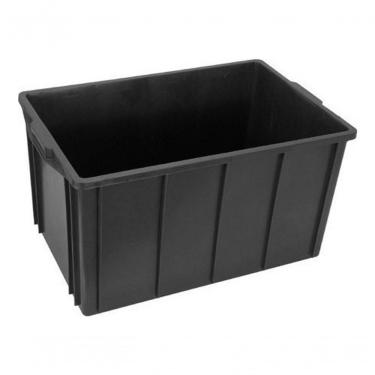 Imagem de Caixa Plástica Organizadora 160 Litros para Armazenamento Resistente em Plástico para Garagem Escritório Ou Depósito
