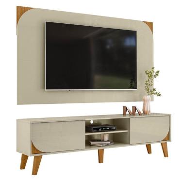 Imagem de Rack Bancada E Painel Para Tv Duna Cumaru-opala - Madetec
