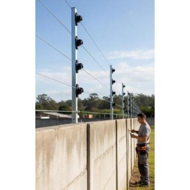 Imagem de 10 Hastes Cerca Elétrica 75cm c/ 4 Isoladores W Resistente - Congratul