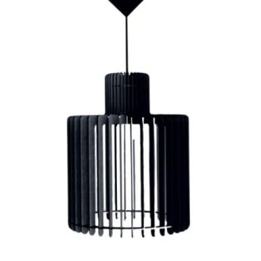 Imagem de Luminária Teto Tipo Pendente Drink Mdf Completa - Cor:preta - LENOBRE