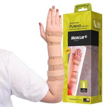 Imagem de Órtese Longa para Punho com Tala Mercur Direita Bege
