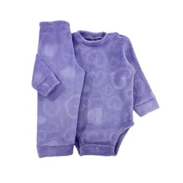 Imagem de Conjunto Body Bodie E Calça Fleece Manga Longa Bebê Inverno - 1 - Fofo