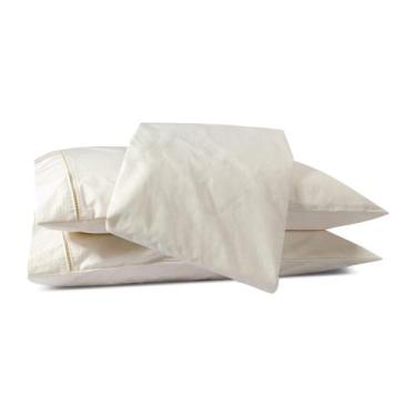 Imagem de Jogo De Cama Lençol Casal King 3 Peças Percal 200 Fios - JR DECORAÇÕES