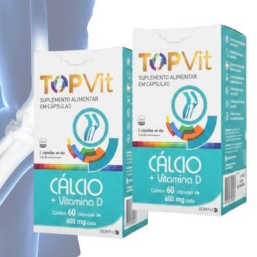 Imagem de Kit 2x Topvit Suplemento Cálcio + Vitamina D  60 Cápsulas - Domina Far