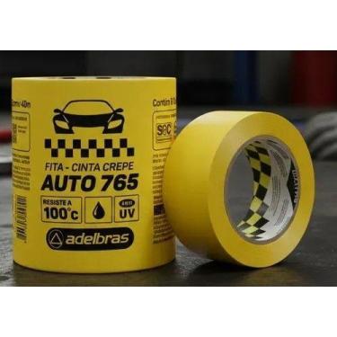 Imagem de KIT 10 FITA CREPE AUTOMOTIVA AMARELA 48MM X 40MT ADELBRAS - Cor: Amare
