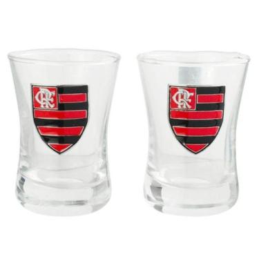 Imagem de Jogo 2 copos shot vidro 50ml - flamengo