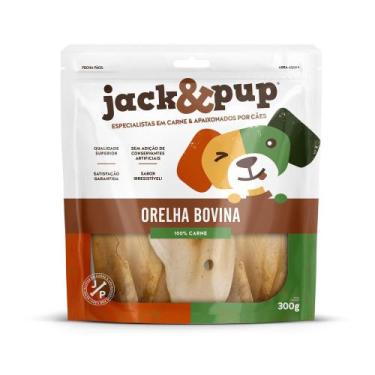 Imagem de Petisco Jack&pup Body Parts Orelha Bovina Para Cães 300g - Jack e pup