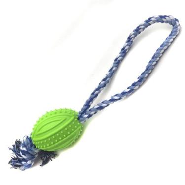 Imagem de Brinquedo Mordedor Para Cão Puxador Corda Cachorro - verde - Luthi Com