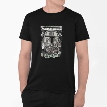 Imagem de Camiseta Poster Pop Style Inspiração MANDALORIAN Estampa DTF 100% Algo