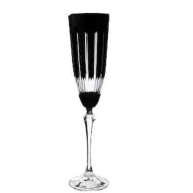 Imagem de Taça Cristal Lapidada Elizabeth Champanhe 200ml 1un Bohemia, Preta