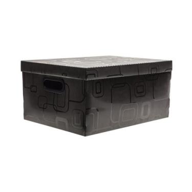 Imagem de Caixa Organizadora Dello Grande 42x31x20cm Preto 2172