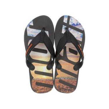 Imagem de Chinelo Mormaii 10591 Graphics Tropical Dedo Pvc Macio Leve -, Preto, 