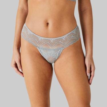 Imagem de Calcinha de Renda Fio Dental Lovely Liz 50553, Cinza silver, G