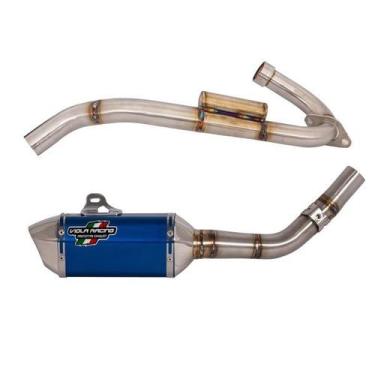 Imagem de Escapamento Viola Racing Ms1 Mx Crf 250f Curva Bomber, Azul