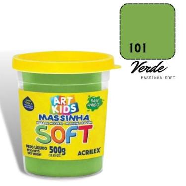 Imagem de Massinha de Modelar Acrilex Soft 500g Verde