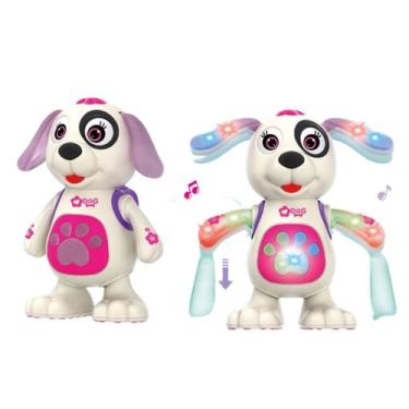 Imagem de Brinquedo Musical Cachorro Dançarino Som E Luzes Bebê Rosa - Pais & Fi