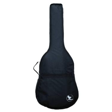 Imagem de Capa para Violão Luxo Nylon 600 com Interior Acolchoado Isotérmica 1,3mm Forro TNT Preto
