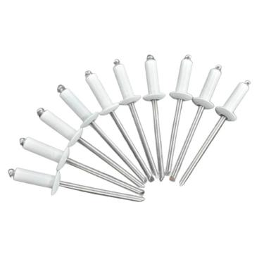 Imagem de Rebite de Repuxo em Alumínio 3,2mm X 10,0mm para Fixação Resistente Pacote com 100 Peças Branco Nove54