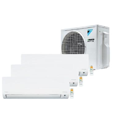 Imagem de Ar Condicionado Tri Split Hi Wall Inverter Daikin Lite Smart 3x9000 BTU/h Frio 3MKC18S5VL – 220 Volts