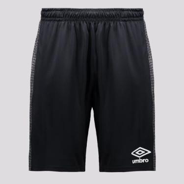 Imagem de Calção Umbro Maximum Diamond Com Bolso Preto e Branco, EG