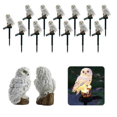 Imagem de Coruja Luminaria Solar Kit 13 Uni Enfeite Casa Jardim Quintal Decoracao Iluminacao Resistente Luz led Multiuso Resistente