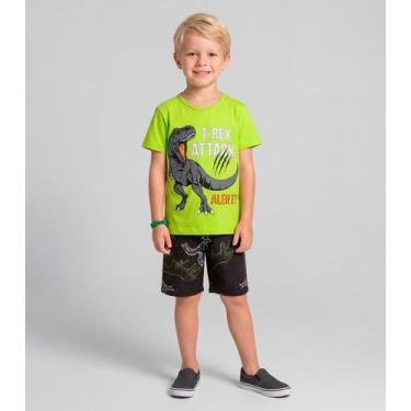 Imagem de Pijama Infantil Menino Brilha No Escuro Kappes Verde, 10, Verde