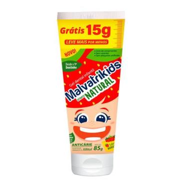 Imagem de Gel Dental Malvatrikids Kids Extrato Natural com Flúor Sabor Morango A