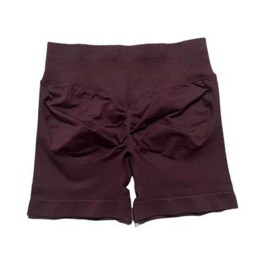 Imagem de Shorts Esportivos Femininos De Cintura Alta, Elásticos, Respiráveis, S