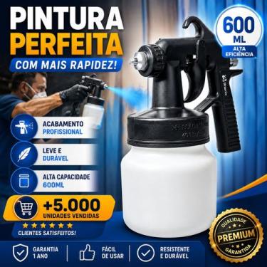 Imagem de Pistola Pulverizadora 600ml Bramix P/ Oficinas E Pintores Profissionai