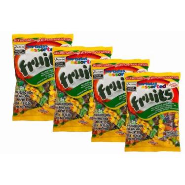 Imagem de Bala Mastigável Sortida Frutas Mastydoll Confirma contendo 4 unidades 