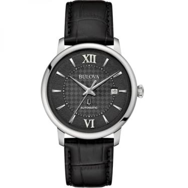 Imagem de Bulova Hudson Relógio masculino com mostrador preto automático 96B441