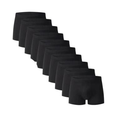 Imagem de Shorts Boxer Casuais Versáteis Pretos Para Homens Tamanho Plus, Conjun