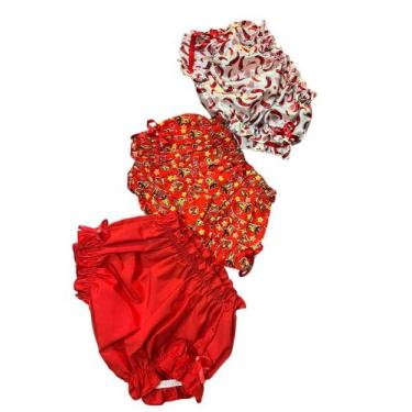 Imagem de Calcinha bebê Bunda rica algodão luxo tapa fralda - Luxo baby, Kit 1