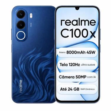 Imagem de Smartphone Realme C100X 4G 256GB 4GB RAM NFC Tela 6,8 120Hz Câmera 50M