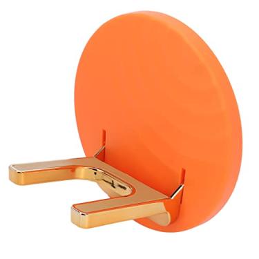 Imagem de Suporte para secador de cabelo, suporte para secador de cabelo economiza espaço, mãos livres, rolamento de carga forte dobrável para banheiro (laranja)