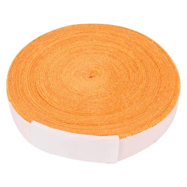 Imagem de 01 02 015 Fita de aderência para raquete, antiderrapante, respirável, absorção de suor, tênis, fita de aderência para raquetes de tênis para raquetes de badminton (laranja)