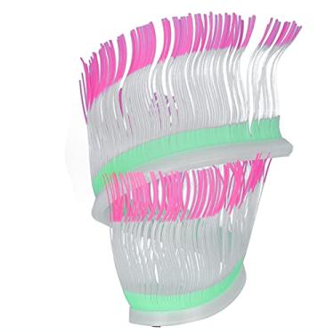 Imagem de GLOGLOW Decoração de enfeite de aquário, decoração de anêmona marinha, planta artificial brilhante para aquário de peixes marinhos