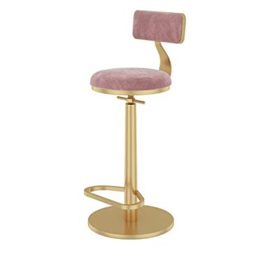 Imagem de Banco de Bar, Banco de Bar de Cozinha para Café da Manhã, Cadeira de Bar Ajustável Em Altura, Banco de Bar Estofado Giratório com Banquinho de Pés, Sala de Estar, Varanda, Bar de Café da Manhã