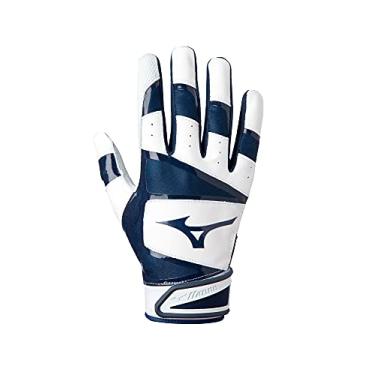 Imagem de Mizuno B-303 Luva de beisebol para rebatedor adulto, branco-azul-marinho, GG