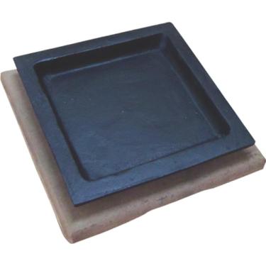 Imagem de Tepan 16x16 Mini De Ferro Fundido Com Aparador De Madeira