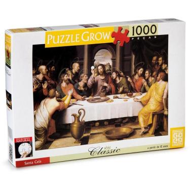 Imagem de Puzzle - Quebra Cabeça 1000 Peças Santa Ceia - Grow