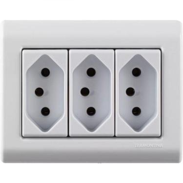 Imagem de Caixa de Sobrepor 3 Tomadas 2p+t 20 A 250 V Tramontina