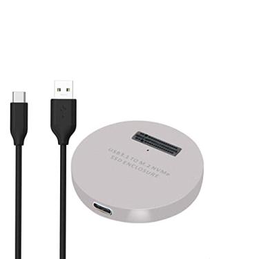 Imagem de Caixa rígida de invólucro SSD M.2 NVME PCIe SSD M-Key para Tipo-C USB 3.1 USB3.0 Nova caixa