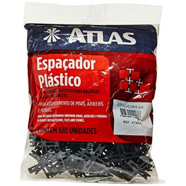 Imagem de Atlas - Espaçadores Plástico de 6mm para Assentamento de Pisos, Cerâmica, Azulejos e Pedras, Cor Preta