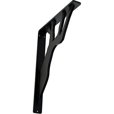 Imagem de Ekena Millwork BKTM01X10X12SDA 1 5 cm L x 25,4 cm P x 30,4 cm A Suporte de ferro forjado Damon (suporte central único)