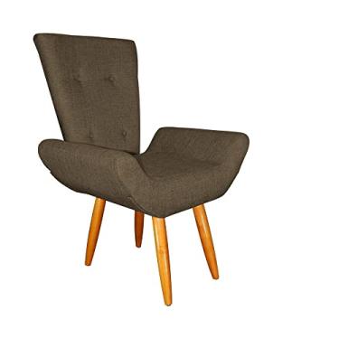 Imagem de Poltrona Decorativa Emília Barca Linho Cores Variadas - DS Estofados