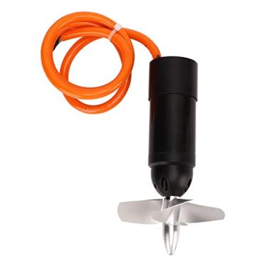 Imagem de Luqeeg Propulsor subaquático de 48 V RC, liga de alumínio de alto impulso subaquático, hélice de propulsor subaquático motores sem escovas com alto impulso subaquático para modelo de barco de controle remoto elétrico