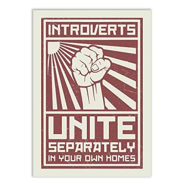 Imagem de Placa Decorativa Introvertidos Timidos Poster Geek Humor