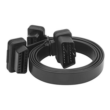 Imagem de Ymiko Cabo de extensão OBD, conector de 16 pinos ferramenta de diagnóstico macho para fêmea dupla, adaptador de diagnóstico OBD2 50 cm