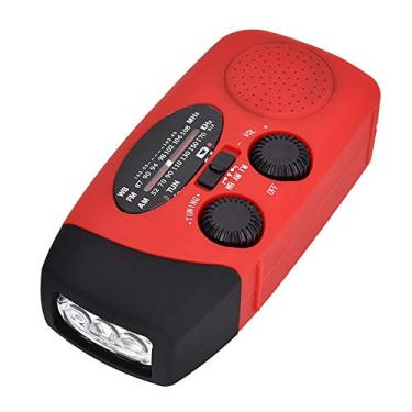 Imagem de Homesen Rádio portátil com lâmpada de leitura AM/FM Lanterna NOAA Weather Power Bank para Emergência Solar Manivela Rádio Portátil